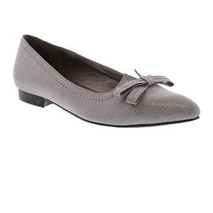 Bellini Gray Bow Ballet Flats Loafers